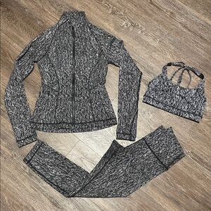 GUC Lululemon Matching 3-Items Set. Size Tops 4/Bottom 6